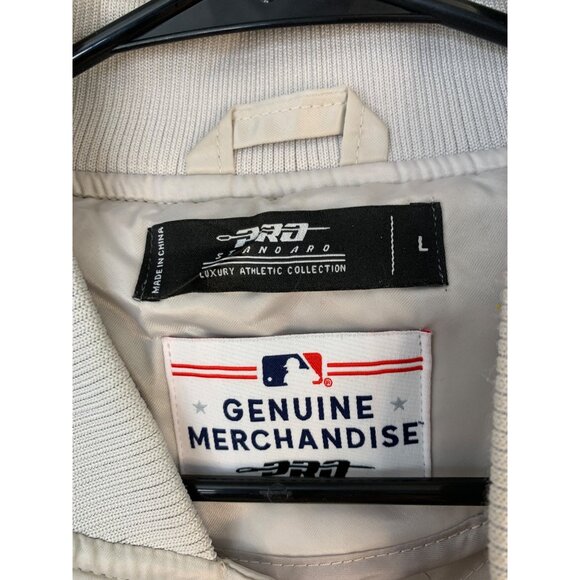 MLB Oakland Athletics Satin Varsity Jacket Quilt Insulated Spelled Out L RD10597 - Picture 5 of 12